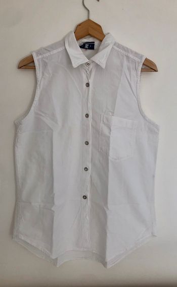 Vintage haut blanc en coton New Look