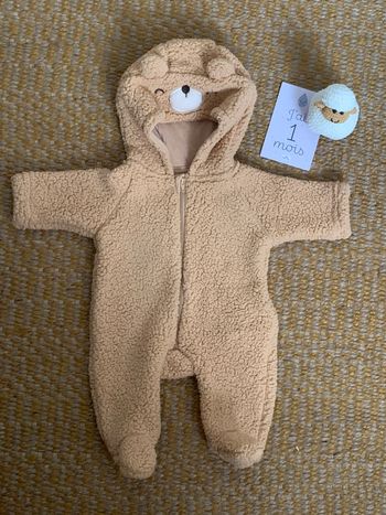 Combinaison pilote nounours Kiabi 1 mois