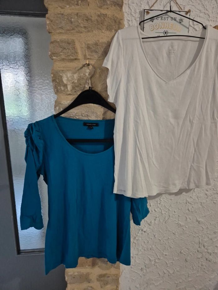 Lot de 2 Tee-shirt basics taille 44/46 - photo numéro 4