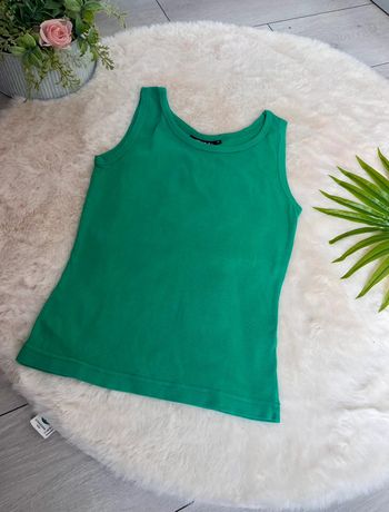 débardeur coton  vert émeraude