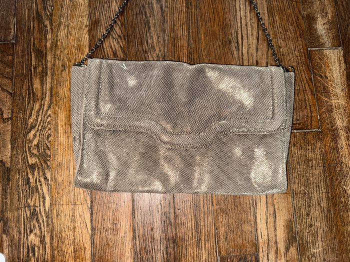 Sac petite mendigote en cuir Taupe irisé - photo numéro 4