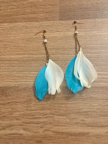 Boucle d’oreille plumes