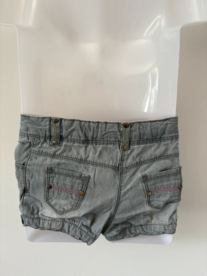 Short en jean gris - Pomme Framboise by Orchestra - Taille 3 ans (98 cm) - photo numéro 2