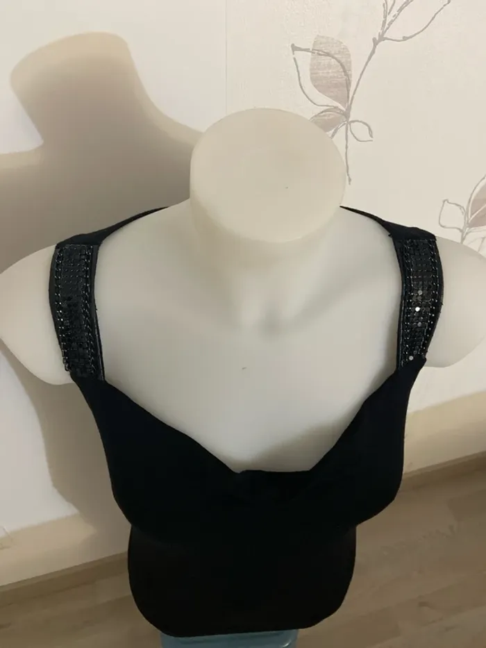 Débardeur noir chic Camaïeu Taille 36 - photo numéro 4