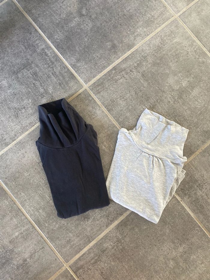 Lot 2 col roulé taille 6 ans