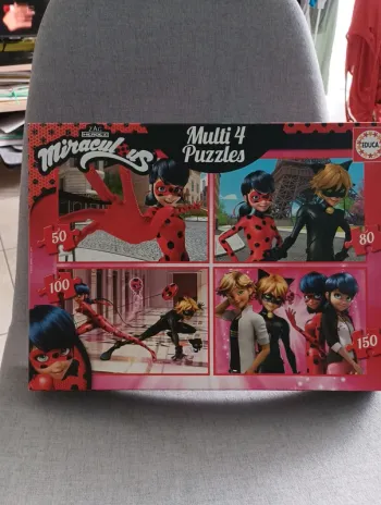 4 puzzles évolutives miraculous educa