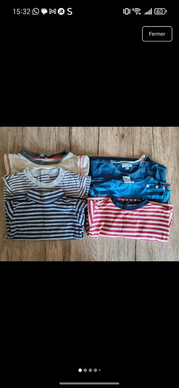 Lot 6 tee-shirts manches longues 24 mois