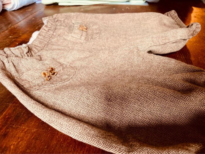 Bloomer / short hiver chevrons bruns 12 mois Bout’chou - photo numéro 2
