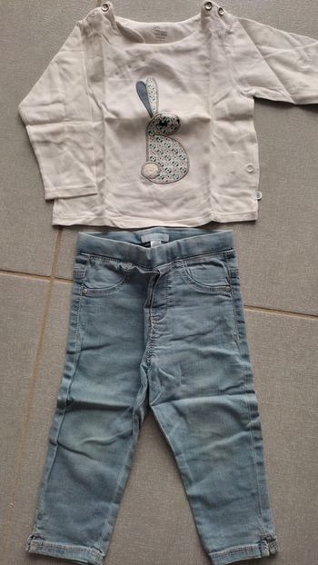 Ensemble t-shirt ML / jean Obaibi T.18M