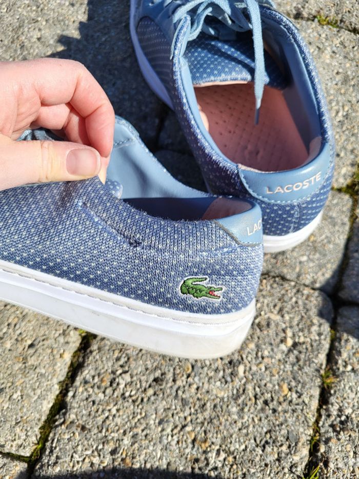 Baskets bleues Lacoste T39 - photo numéro 5