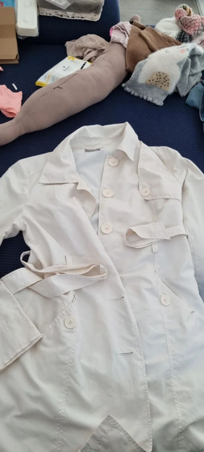 Trench blanc creme