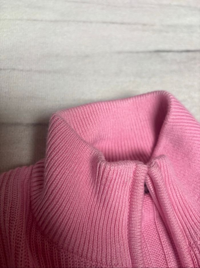Gilet/veste torsadé zippé Lacoste  rose taille S - photo numéro 9