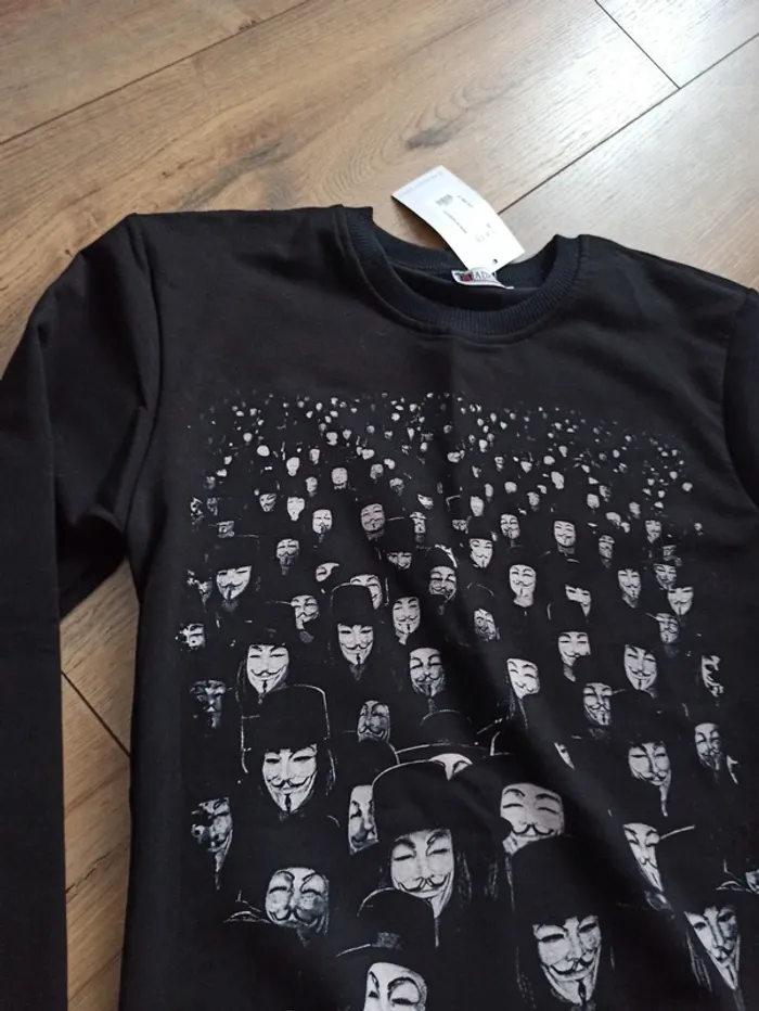 Pull fin homme manches longues noir XS - photo numéro 2