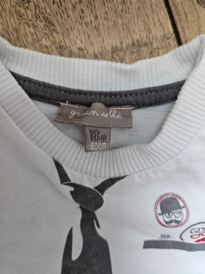 T.shirt manches longues blanc Grain de blé 18 mois - photo numéro 5