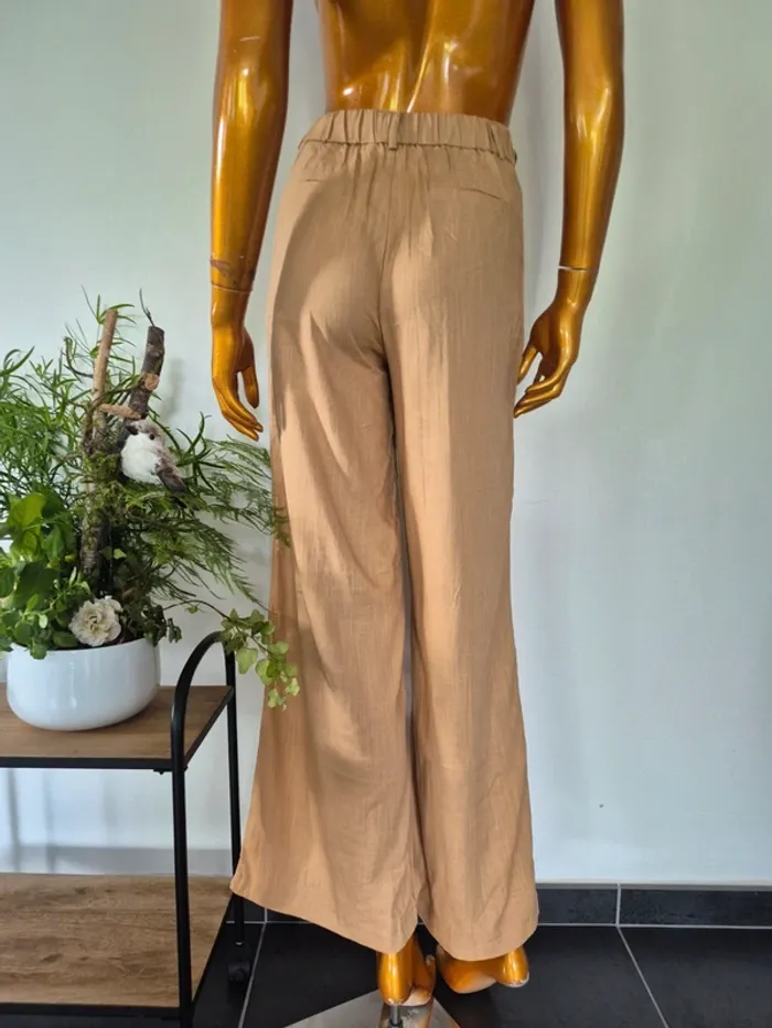 Pantalon Large Beige Femme Taille XL/42 - photo numéro 2
