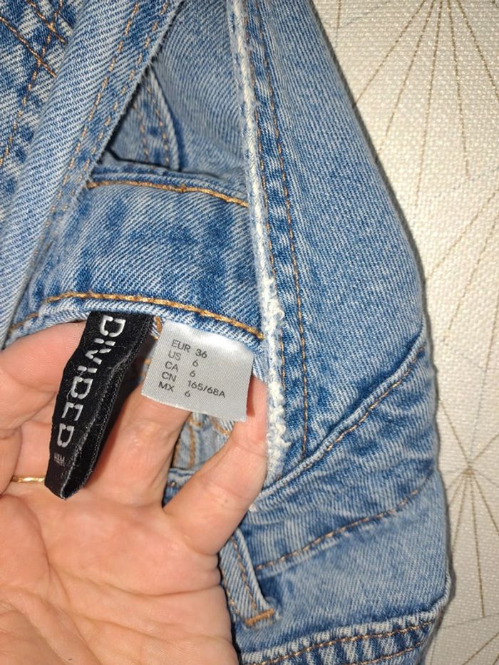 Superbe combishort jean femme effet used tbe divided 36 - photo numéro 5