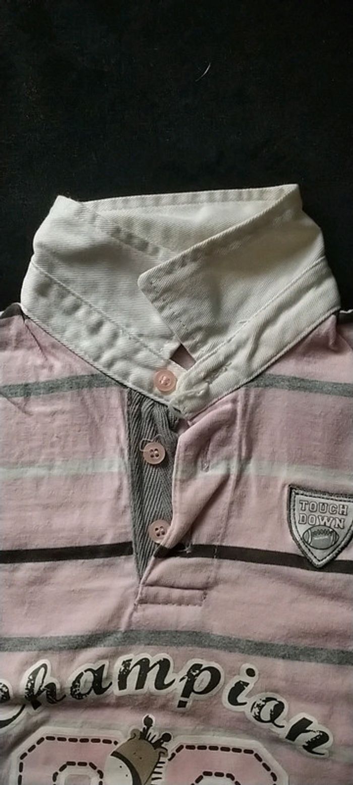 Polo rayé 18 mois rugby - photo numéro 3