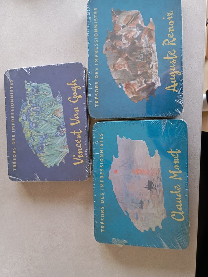 Collection boite métallique peintre Renoir Monnet van Gogh