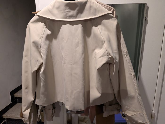 Trench court léger blanc crème taille M neuf - photo numéro 4