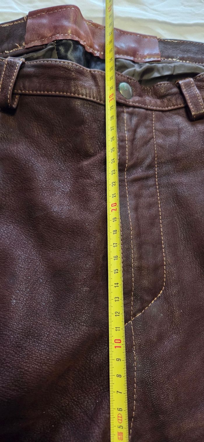 Jean cuir marron T.50 - photo numéro 7