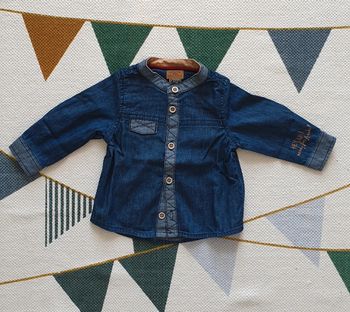 Chemise en jean bébé, taille 6 mois, Tape-à-l'œil
