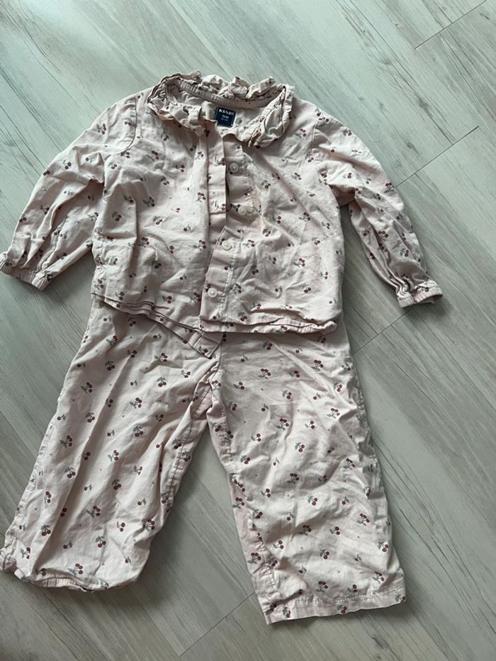 Pyjama coton imprimé cerise - photo numéro 2