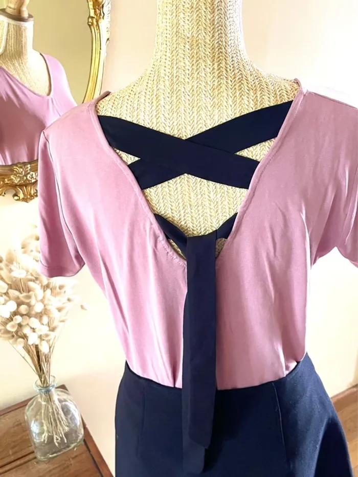 Sublime Top Rose Élégant - Kiabi - Taille M dos croisé avec lien à nouer noeud - photo numéro 5