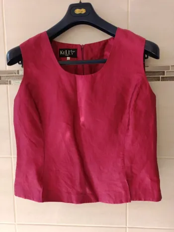 Top blouse sans manches Anne Kelly Paris t.42, 90% lin