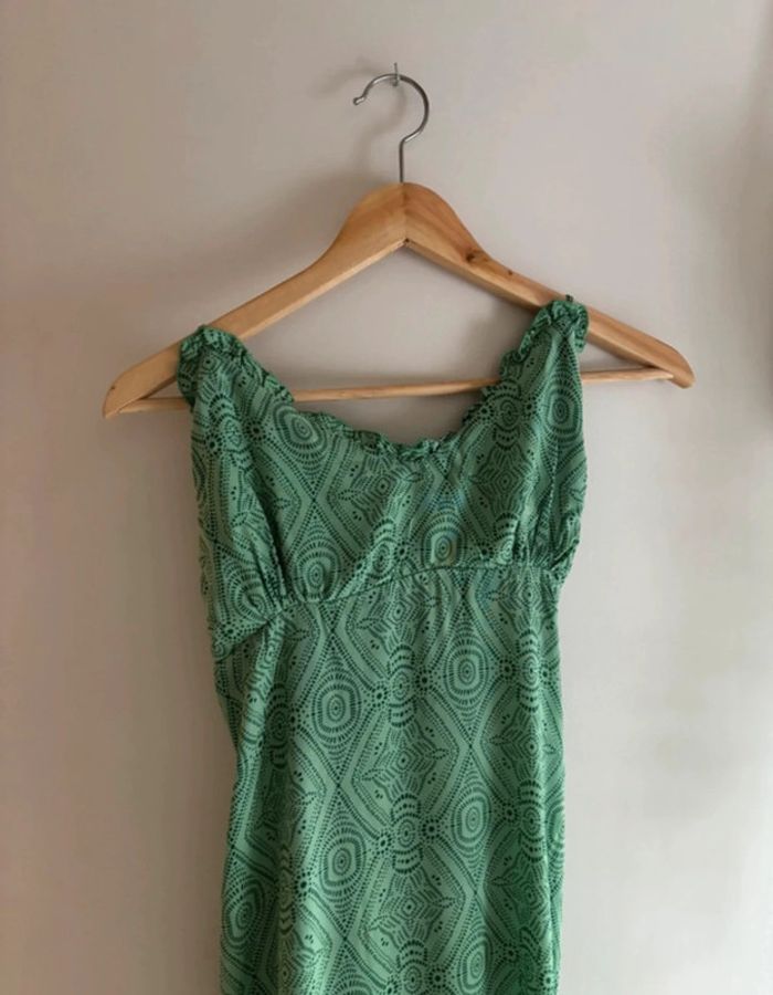 Robe longue MAJE verte en dentelle – Neuve avec étiquette (taille XL/42) - photo numéro 2