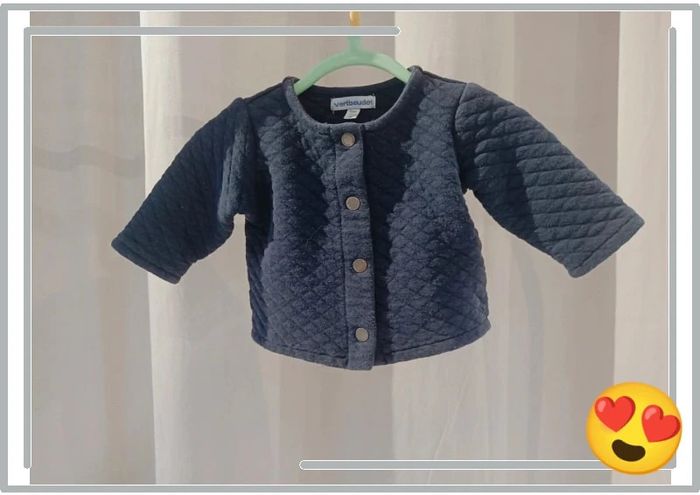 Gilet Vertbaudet bleu marine 3 mois