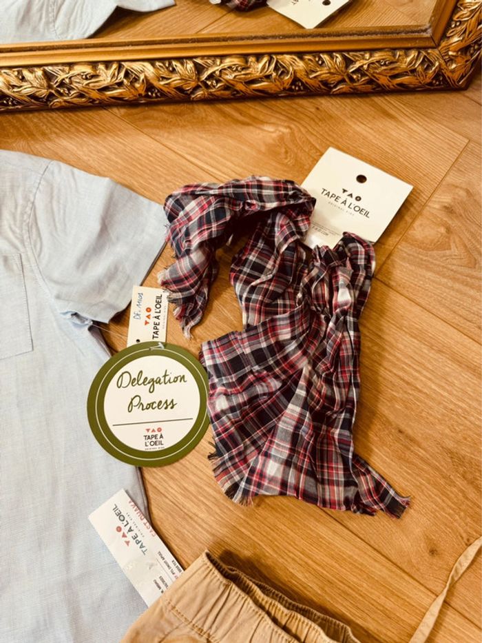 Taille 8 ans ensemble 3 pièces cérémonie garçon TAO bleue beige 💙 - photo numéro 3