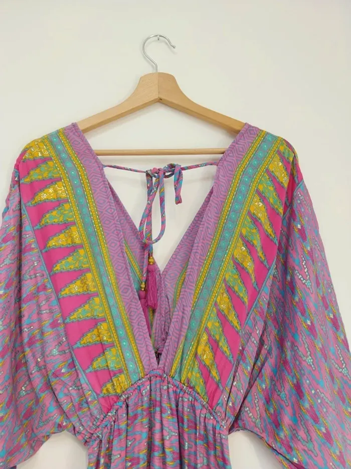 Robe longue violette à motifs 36 - photo numéro 3
