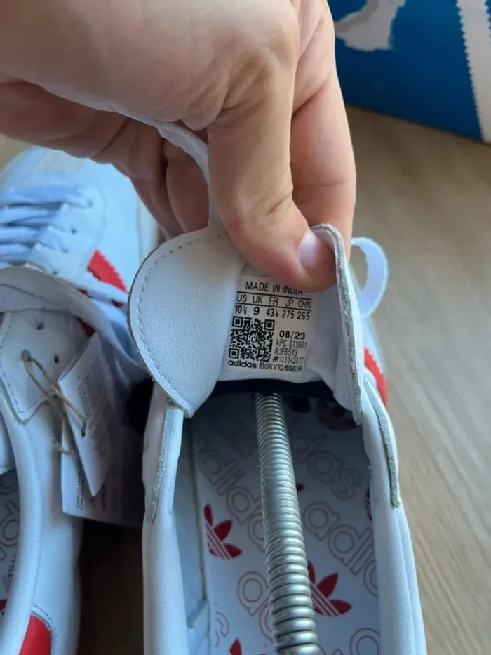 Adidas Samba OG White Red 43,5 - photo numéro 5