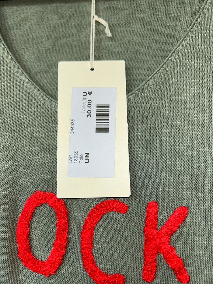 Pull kaki col v rock & love - photo numéro 4