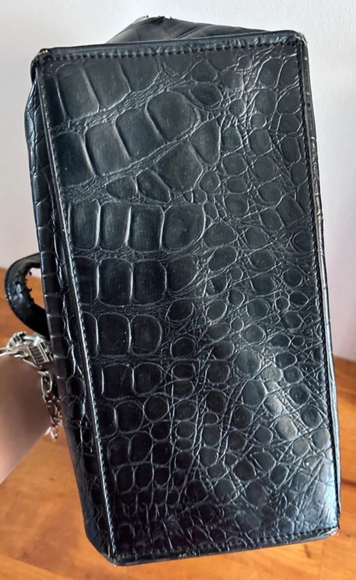 👜 petit sac à main aspect crocco noir - photo numéro 6