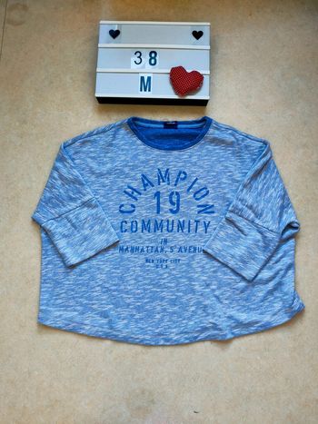 Sweat large bleu vintage taille M/38 marque champion