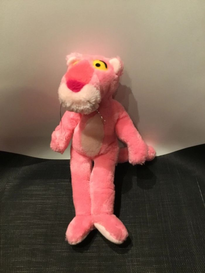Peluche la panthère rose pink panther 27cm vintage 89 en bon état - photo numéro 3