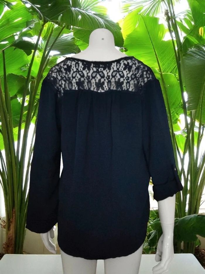 Blouse en dentelle marine - photo numéro 6
