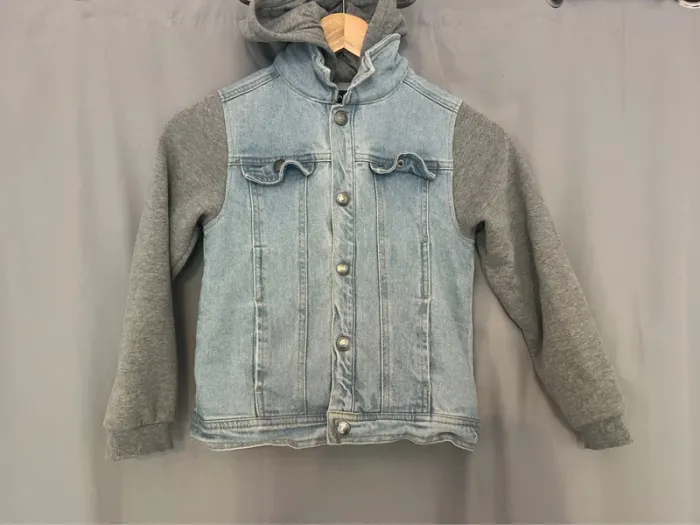 veste en jean bi matière