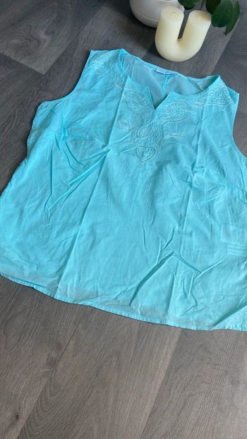 Blouse bleu turquoise taille 42 marque Yessica