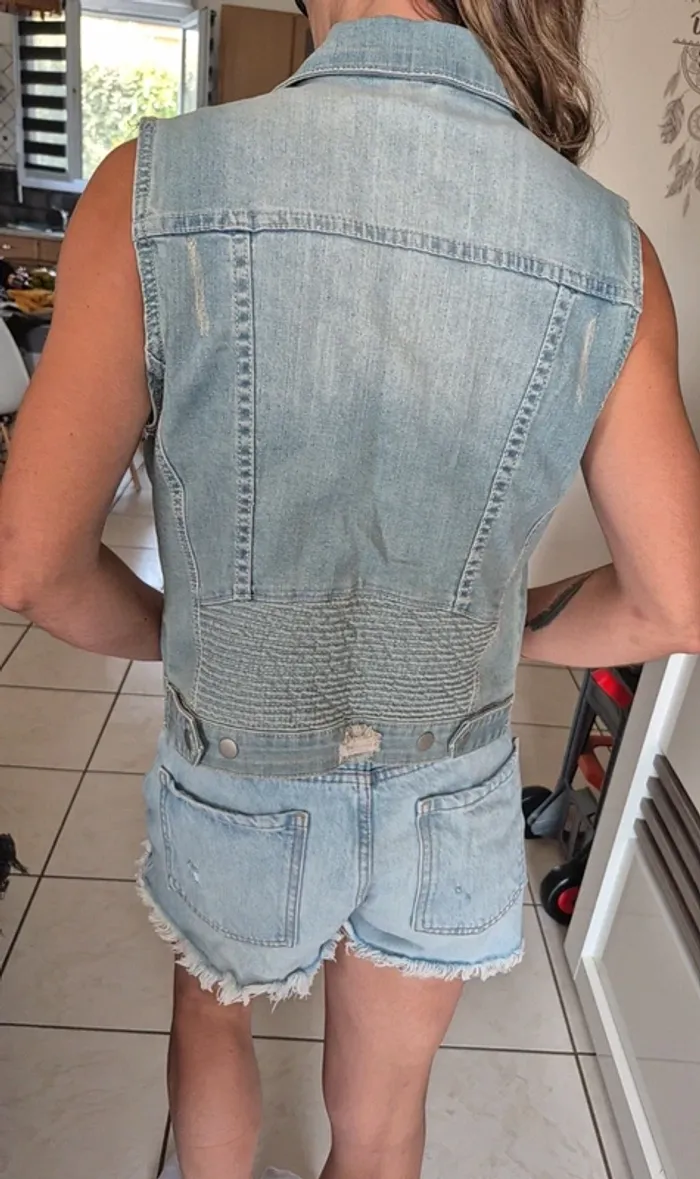 Veste en Jeans sans manche Jennyfer - photo numéro 4