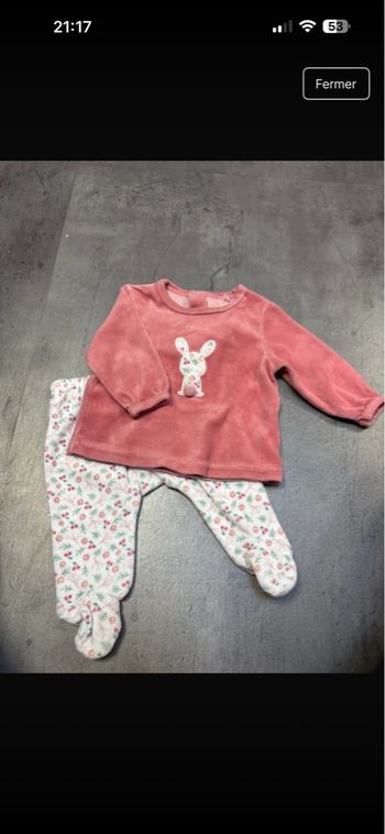 Pyjama rose mes petits cailloux 