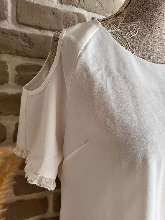 Blouse à épaules dénudées et dentelle Freesia - photo numéro 7
