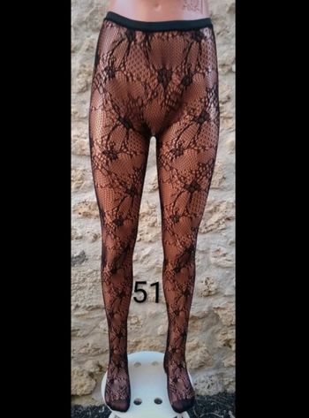 Collant résille motif fantaisie
