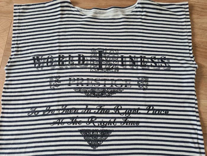 Tee-shirt original à rayures Vintage taille 36 - photo numéro 4