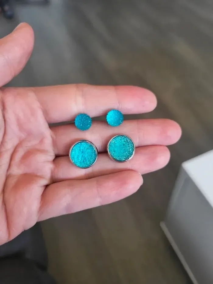 Boucles d'oreilles bleues