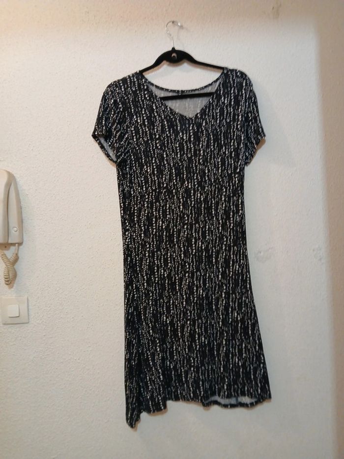Robe légère d'été noir/blanc taille m