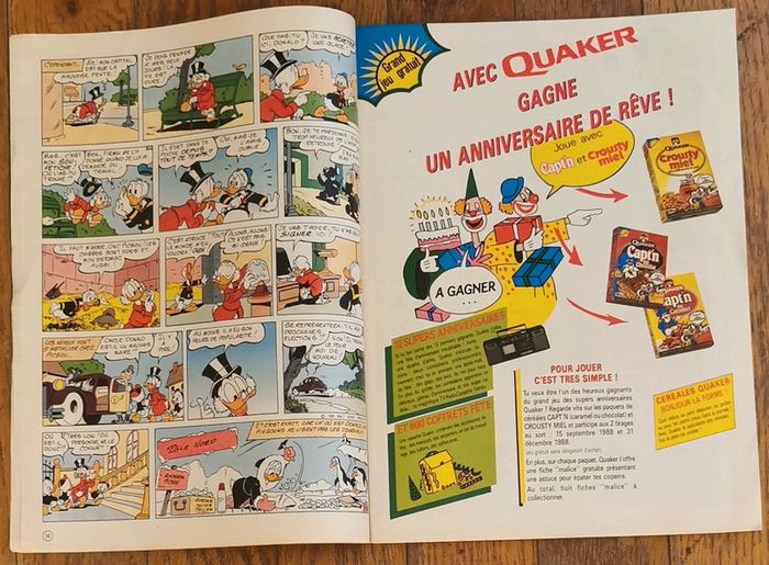 Ancien journal de mickey avec cadeau Arche de Noé 1988 N°1870 vintage - photo numéro 9