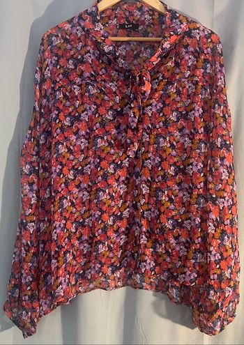Chemise blouse à fleur la halle