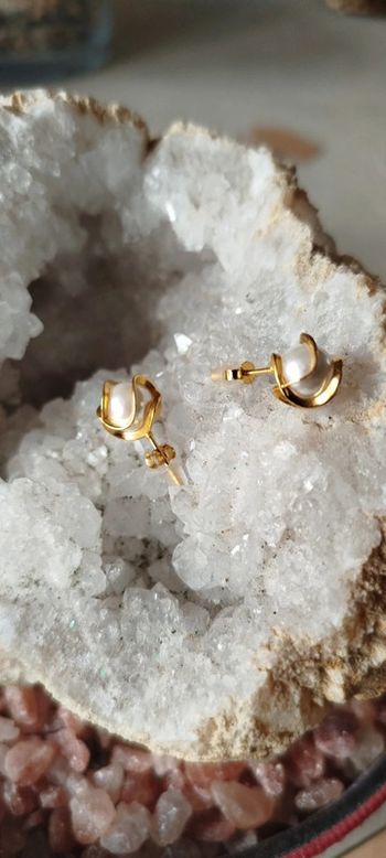 Boucles d'oreilles en véritable Perle Naturelle